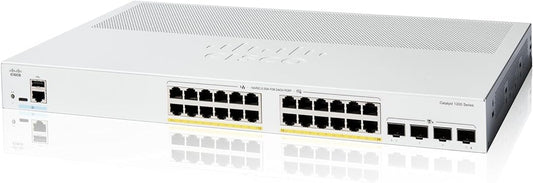 Cisco Catalyst 1200-24P-4X Smart Switch, 24 Port GE, PoE, 4x10GE SFP+, Limited Lifetime Protection (C1200-24P-4X)