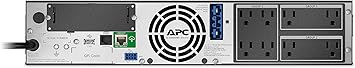 APC Network UPS, 1500VA Smart-UPS Sine Wave UPS with Extended Run Option, SMX1500RM2UC, 2U Rackmount/Tower Convertible, Line-Interactive, 120V
