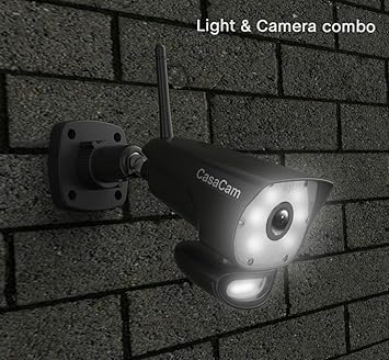 CasaCam VS1002 Wireless Security Camera System with HD Spotlight Cameras and 7" Touchscreen Monitor (2-cam kit)