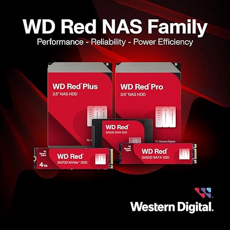 Western Digital 20TB WD Red Pro NAS Internal Hard Drive HDD - 7200 RPM, SATA 6 Gb/s, CMR, 512 MB Cache, 3.5