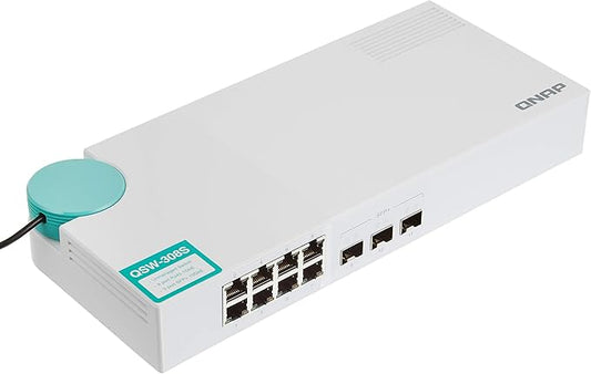 QNAP QSW-308S-US 10GbE Switch, with 3-Port 10G SFP+ and 8-Port Gigabit Unmanaged Switch