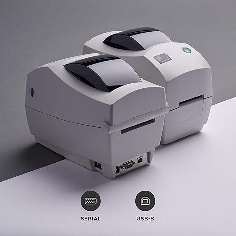 Zebra TLP 2824 Plus Monochrome Desktop Thermal Printer with Serial and USB Ports, 4 in/s Print Speed, 203 dpi Print Resolution, 2.20