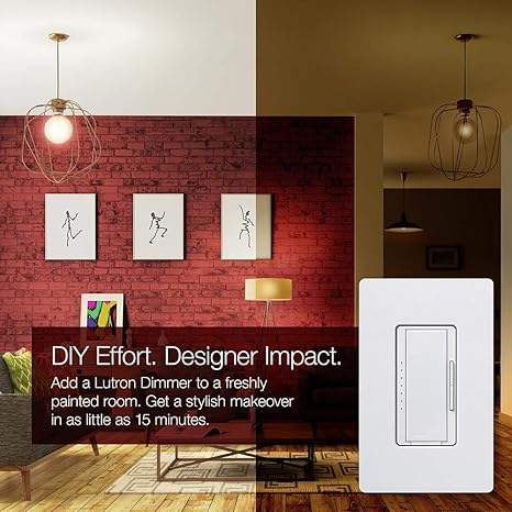 Lutron Maestro LED+ Dimmer Switch for Dimmable LED, Halogen and Incandescent Bulbs, 150W/Single-Pole or Multi-Location, MACL-153M-BL, Black