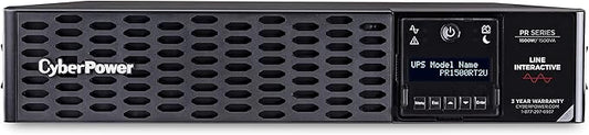 CyberPower PR1500RT2U Smart App Sinewave UPS System, 1500VA/1500W, 8 Outlets, 2U Rack/Tower, AVR