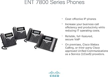 Cisco IP Phone 7841 - VoIP Phone - SIP, SRTP - 4 Lines (CP-7841-K9=)