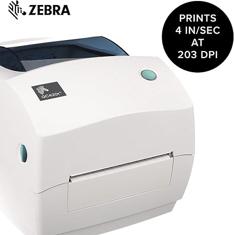 ZEBRA GC420t Thermal Transfer Desktop Printer Print Width of 4 in USB Serial and Parallel Port Connectivity GC420-100510-000