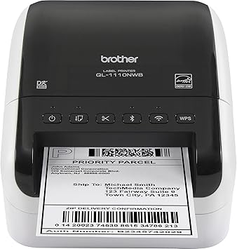 Brother QL-1110NWB Wide Format, Postage and Barcode Professional Thermal Label Printer with Wireless Connectivity