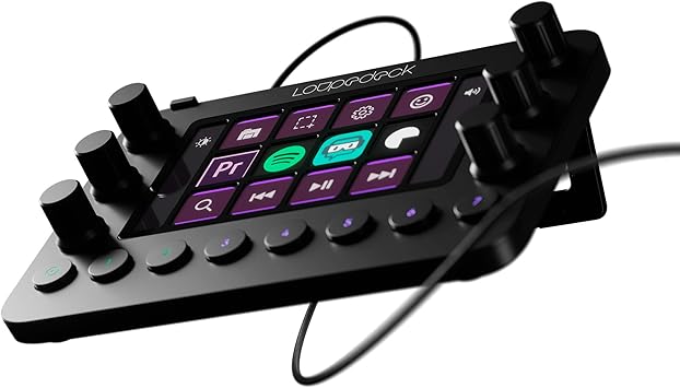 Loupedeck Live – The Custom Console for Live Streaming, Photo and Video Editing with Customizable Buttons, Dials and LED Touchscreen