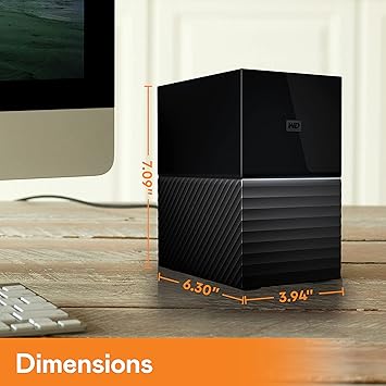 Western Digital 20TB My Book Duo Desktop RAID External Hard Drive - USB 3.1 - WDBFBE0200JBK-NESN,Black