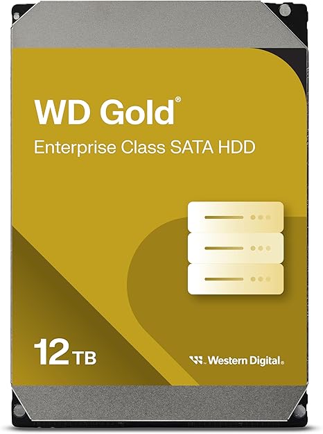Western Digital 10TB WD Gold Enterprise Class Internal Hard Drive - 7200 RPM Class, SATA 6 Gb/s, 256 MB Cache, 3.5" - WD102KRYZ