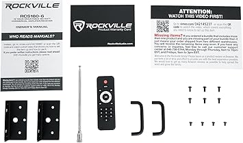 Rockville 6-Zone Amp+16 White 6