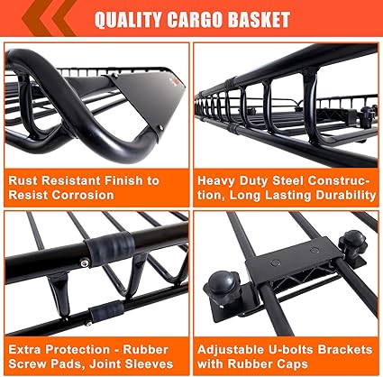 MeeFar Roof Rack Carrier Basket Universal Rooftop 51