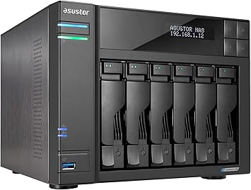 Asustor Lockerstor 6 Gen2 AS6706T | 6 Bay NAS, Quad Core 2.0GHz CPU, 4 M.2 PCIe 3.0 SSD Slots, 2 2.5GbE Ports, 8GB RAM DDR4, Rapid Storage for Creators, Network Attached Storage (Diskless)