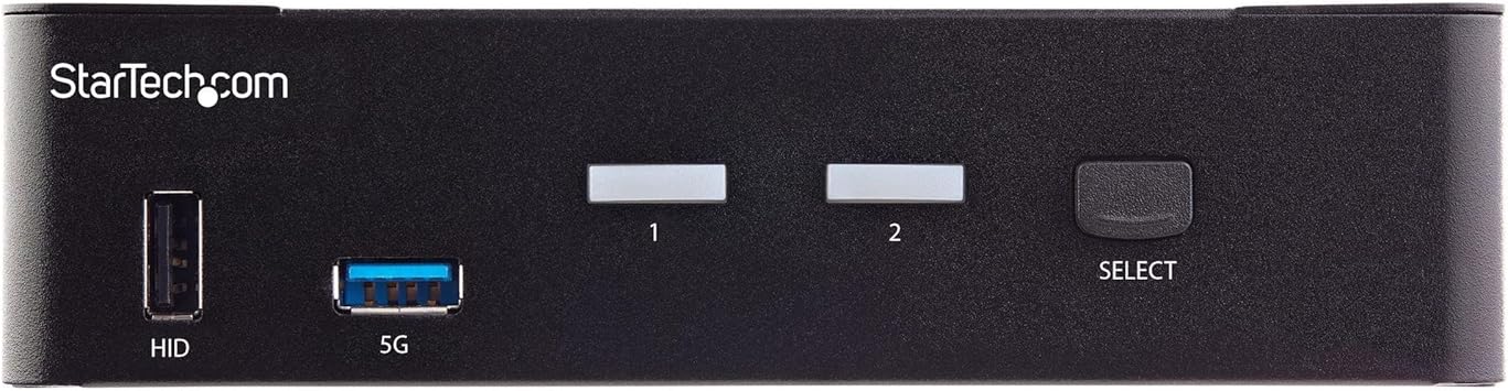 StarTech.com 2 Port HDMI KVM Switch - Single Monitor 4K 60Hz Ultra HD HDR - Desktop HDMI 2.0 KVM Switch with 2 Port USB 3.0 Hub (5Gbps) and 4x USB 2.0 HID, Audio - Hotkey Switching - TAA (SV231HU34K6)