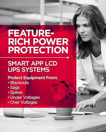 CyberPower OR2200LCDRT2U Smart App LCD UPS System, 2200VA/1320W, 8 Outlets, AVR, 2U Rack/Tower