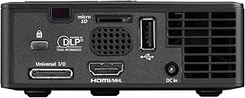 Optoma ML750 WXGA 700 Lumen 3D Ready Portable DLP LED Projector with MHL Enabled HDMI Port, White