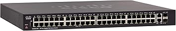 CISCO DESIGNED SG250-50P Smart Switch | 50 Gigabit Ethernet Ports | 48 Gigabit Ethernet RJ45 Ports | 2 SFP Gigabit Ethernet Combo Ports | 375W PoE | Limited Lifetime Protection (SG250-50P-K9-NA), Black