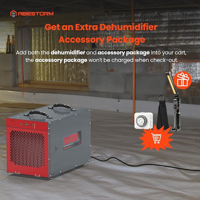 Abestorm 220 Pint Commercial Dehumidifier with Pump for Crawl Space, Basement, Whole House, Industrial Dehumidifier with Drain Hose for Large Space or Garages, Auto Defrosting, Memory Starting