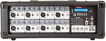 Rockville, 8 RPM80BT 2400w Powered 8 Channel Mixer/Amplifier w/Bluetooth/EQ/Effects