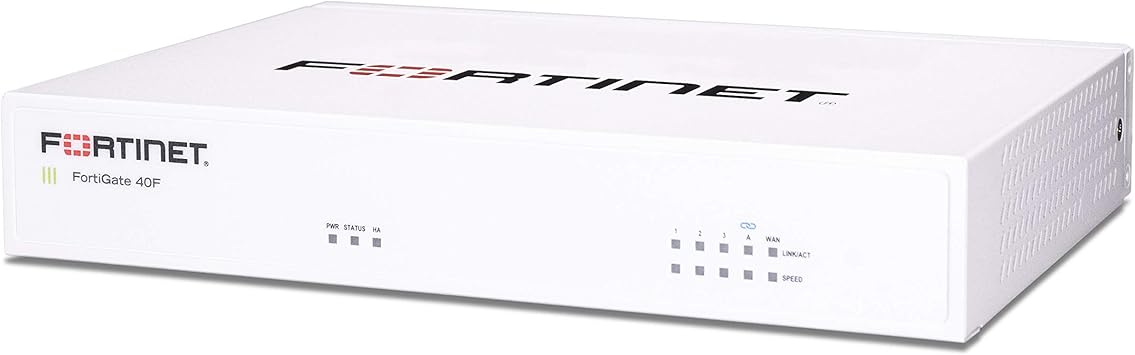 FORTINET FortiGate FG-40F Network Security/Firewall Appliance - 5 Port - 10/100/1000Base-T - Gigabit Ethernet - 5 x RJ-45 - Wall Mountable - TAA Compliant, 1YR UTM Protection (FG-40F-BDL-950-12)
