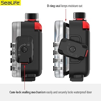 SeaLife Underwater Smartphone Scuba Case & Sea Dragon 2500 Lumen Light, Waterproof Photography, Access Camera Controls, Leak Alarms, Fits Most Phones