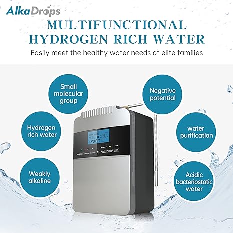 Water Purifier Machine Water Ionizer ORP+500 to -800 PH 2.5-11.2 Alkaline Acid Water Best Home Alkaline Water Filtration System/Instant heating58-136.4 °F/12,000 Liters Per Filter / 7 Water Settings