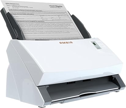 Ambir ImageScan Pro 340 40ppm High-Speed ADF Scanner for Windows PC and Mac