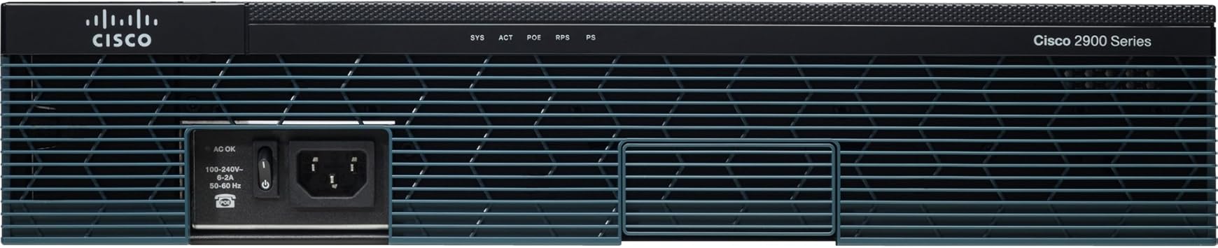 Cisco - Cisco 2911 4 EHWIC Wi-Fi, Ethernet Router Black 2.4 GHz, 5 GHz Dual Band WPS Home, Business