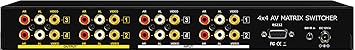 Shinybow SB-5544LCM 4x4 Composite Video/Stereo Audio Matrix Switcher