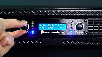 Rockville RPA14 7000W Peak / 2000W RMS 2-Channel Power Amplifier, Rack Mountable - Perfect for Live Sound, Pro Audio, DJs