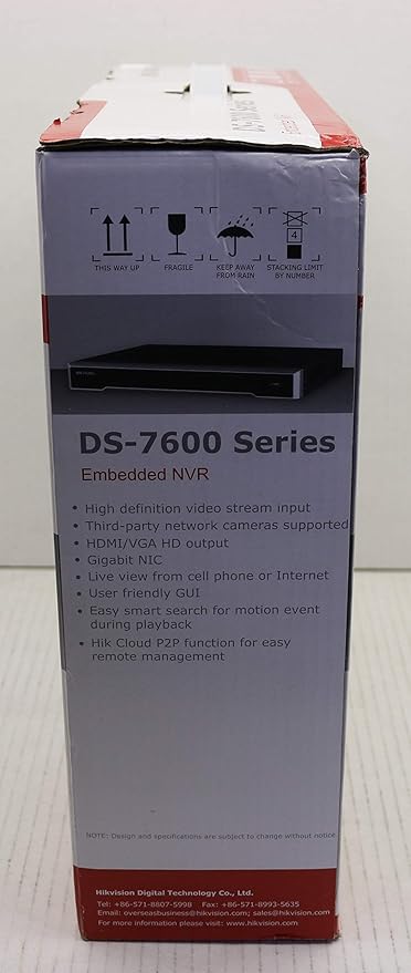 Hikvision DS-7608NI-I2/8P 8CH IP Network Video Recorder Integrated 8 POE Embedded Plug & Play 4K NVR [2016 Model]