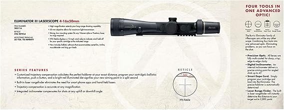 Burris 200116 Eliminator 4-16 x 50 x 96 Scope, Black