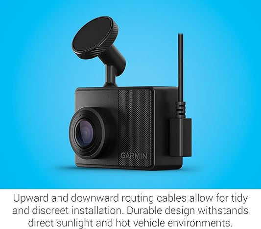 Garmin Dash Cam 67W, 1440p, 180-degree FOV, Remotely Monitor Your Vehicle and Signature Series Cloth