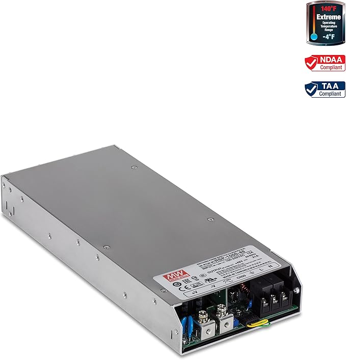 TRENDnet TI-RSP100048 1000W, 48V DC, 21A AC to DC Industrial Power Supply with PFC Function
