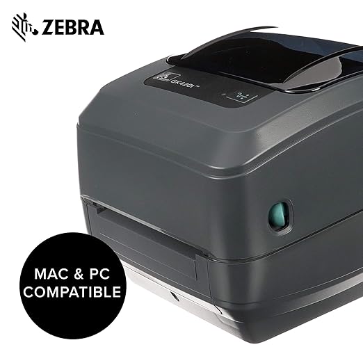 ZEBRA GK420t Thermal Transfer Monochrome Desktop Printer Print Width of 4 in USB and Ethernet Port Connectivity GK42-102210-000