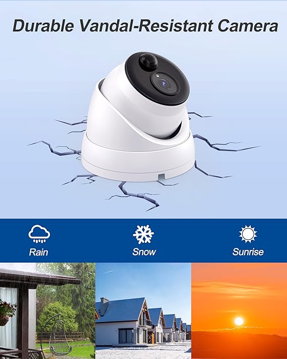 Swann 4K Master Security Camera System, 80° Wide Angle for Indoor/Outdoor Wired Home Surveillance, 8 Channel NVR with 2TB HDD, 4X Dome IP Cameras, Vandal-Resistant, Night Vision, True Detect,876804D