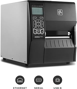 Zebra ZT230 Thermal Transfer Industrial Printer 300 dpi Print Width 4 in Serial USB Ethernet ZT23043-T01200FZ