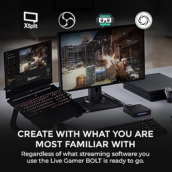 AVerMedia Live Gamer Bolt: Thunderbolt 3 External Capture Card, Stream and Record in 4K60 HDR10, Support Win 11 and MacOS 10.15, Not for Apple M1 CPU, Perfect for PS4 Pro, PS5, Xbox Series X/S (GC555)