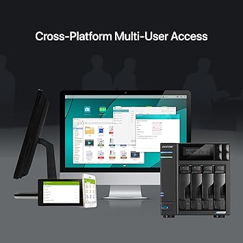 Asustor Lockerstor 4 Gen2 - AS6704T | 4-Bay NAS, Quad-Core 2.0GHz Processor, 4 M.2 NVMe Slots (PCIe 3.0), Dual 2.5GbE, Expandable to 10GbE, 4GB DDR4 RAM, (No Drive)