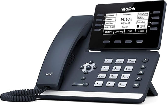 Yealink T53 IP Phone, 12 VoIP Accounts. 3.7-Inch Graphical Display. USB 2.0, Dual-Port Gigabit Ethernet, 802.3af PoE, Power Adapter Not Included