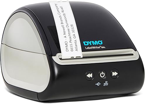 DYMO LabelWriter 5XL Label Printer with Automatic Label Recognition, Prints Extra-Wide Shipping Labels from Amazon, Ebay, Etsy, Poshmark, and More - Great Label Maker for Ecommerce Sellers