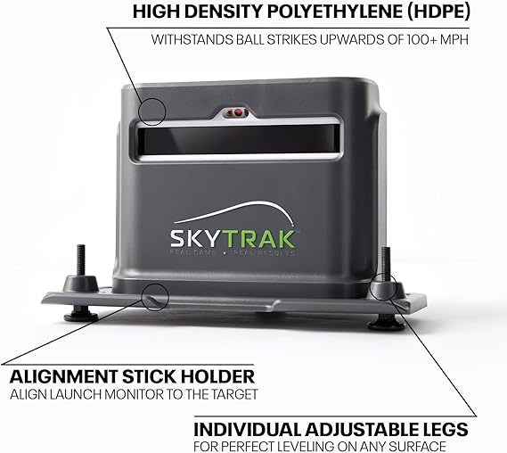 SkyTrak+ Launch Monitor & Golf Simulator Protective Shield - Tour-Level Swing Analysis with Dual Doppler Radar, Enhanced Camera, 100K+ Courses, Real-time Simulation, Wi-Fi, USB-C Charging
