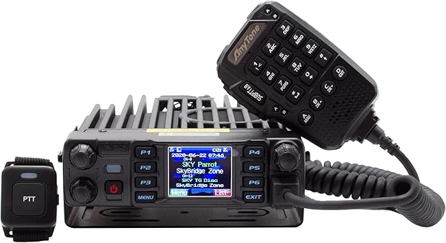 AnyTone AT-D578UV Plus Dual-Band DMR/Analog Commercial Mobile Radio - 50W VHF/45W UHF - GPS/APRS, Encryption, Loud Speaker, Compact Design, BT, Color Display, Emergency Services, Security, Business