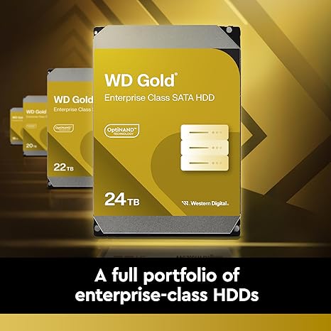 Western Digital 10TB WD Gold Enterprise Class Internal Hard Drive - 7200 RPM Class, SATA 6 Gb/s, 256 MB Cache, 3.5