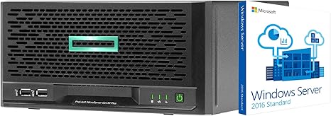 HPE MicroServer Gen10 Plus Tower Server for Small Business, Intel Xeon E-2224 3.4GHz up to 3.4GHz Turbo, 32GB RAM, 4TB Fast SSD Storage, RAID, Windows Server 2016