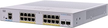 CISCO DESIGNED Business CBS350-16FP-2G Managed Switch | 16 Port GE | Full PoE | 2x1G SFP | Limited Lifetime Protection (CBS350-16FP-2G)