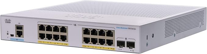 CISCO DESIGNED Business CBS350-16FP-2G Managed Switch | 16 Port GE | Full PoE | 2x1G SFP | Limited Lifetime Protection (CBS350-16FP-2G)