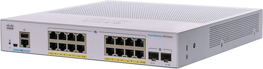 CISCO DESIGNED Business CBS350-16FP-2G Managed Switch | 16 Port GE | Full PoE | 2x1G SFP | Limited Lifetime Protection (CBS350-16FP-2G)