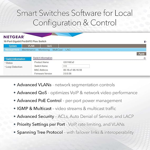 NETGEAR 28-Port 10G Ethernet Smart Managed Pro Switch (XS728T) - with 4 x 10Gigabit SFP+, Desktop/Rackmount, and ProSAFE Lifetime Protection