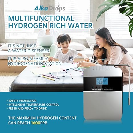 Water Purifier Machine Water Ionizer ORP+500 to -800 PH 2.5-11.2 Alkaline Acid Water Best Home Alkaline Water Filtration System/Instant heating58-136.4 °F/12,000 Liters Per Filter / 7 Water Settings
